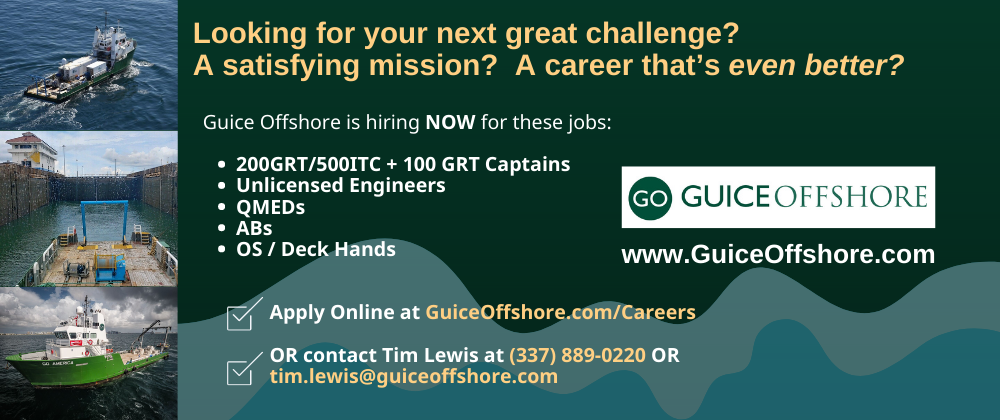 Guice Offshore Now Hiring