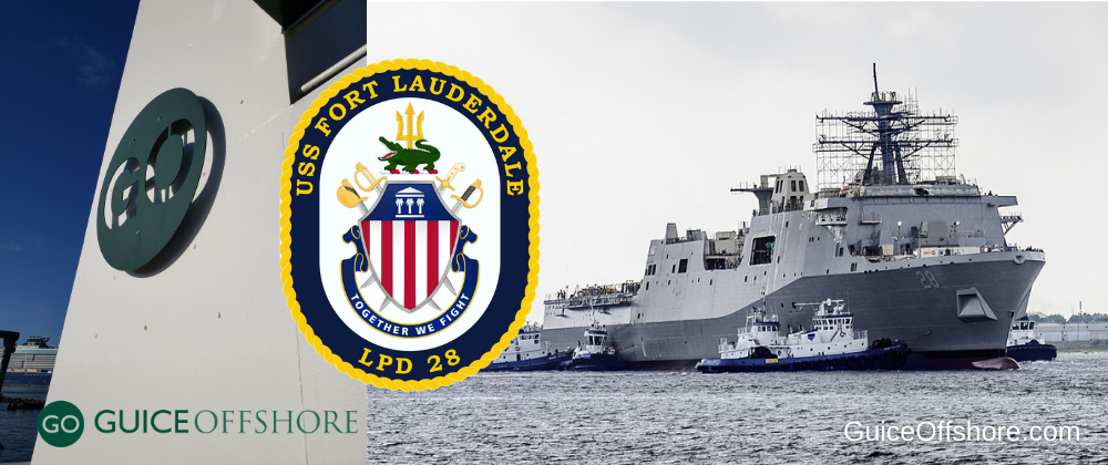 Guice Offshore's GO America at Port Everglades for U.S.S. Fort Lauderdale Navy Commissioning