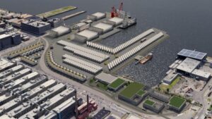 An artistic rendering of the South Brooklyn Marine Terminal (Empire Wind Photo)