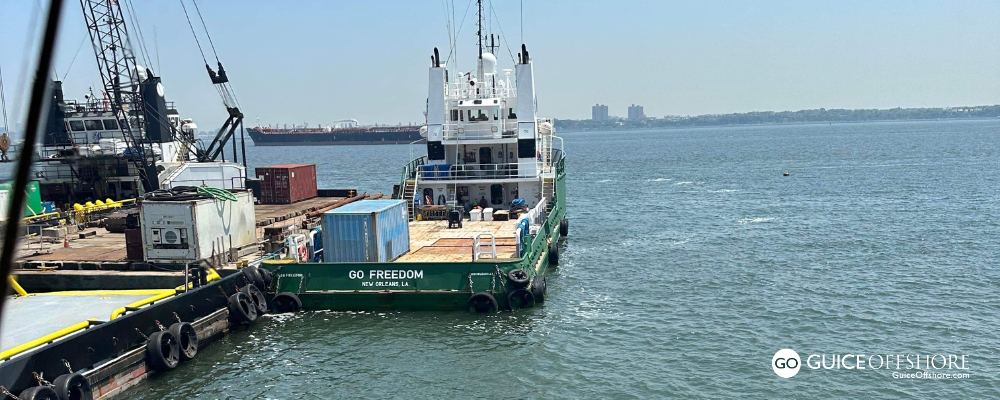 New England Wind; Guice Offshore's GO Freedom Loading Up for Offshore Wind Work in New York
