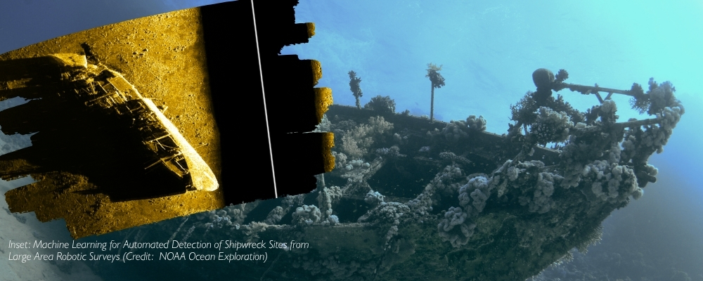 ShipwreckFinder Tool Can Speed Up Maritime Archaeology Surveys; Machine Learning Tool for Automated Detection of Shipwreck Sites from Large Area Robotic Surveys (Credit NOAA Ocean Exploration)