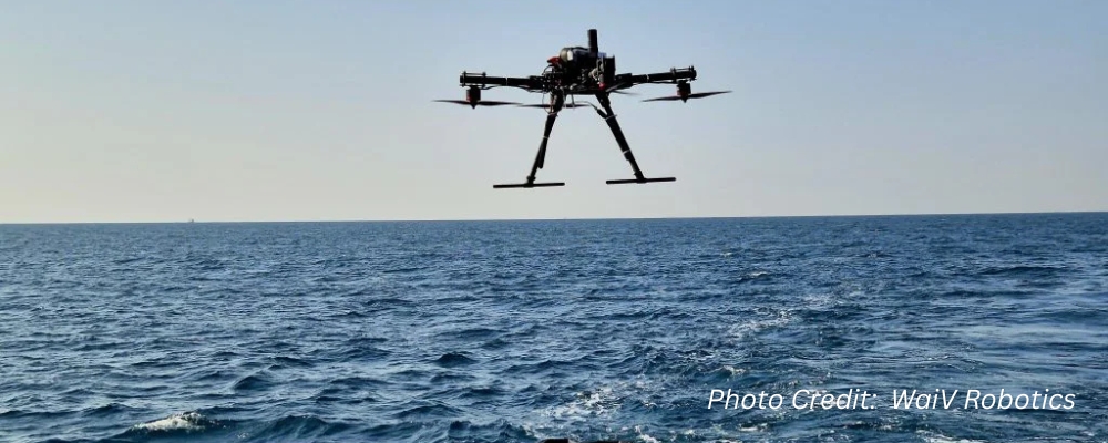Offshore Drone Operations | Landing a Drone on a Moving Ship Solved by WaiV Robotics